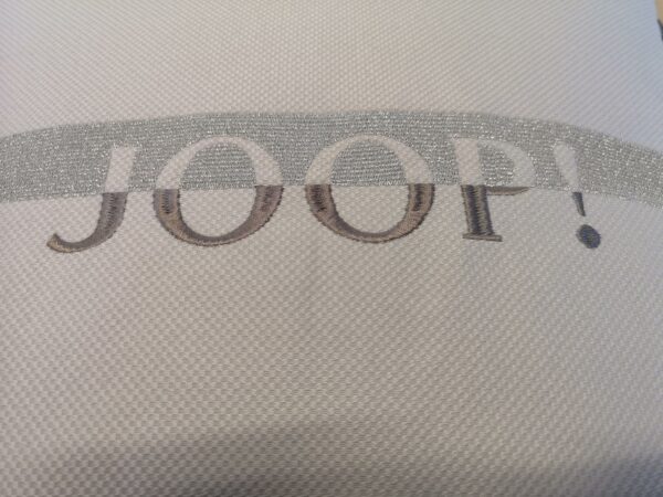 JOOP! Kissen Label 015 Silber 50x50cm