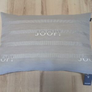 JOOP! Kissen Logo Stripes 015 Silber 40x60cm