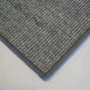 Sisalteppich nach Maß, umkettelt, Farbe grau meliert