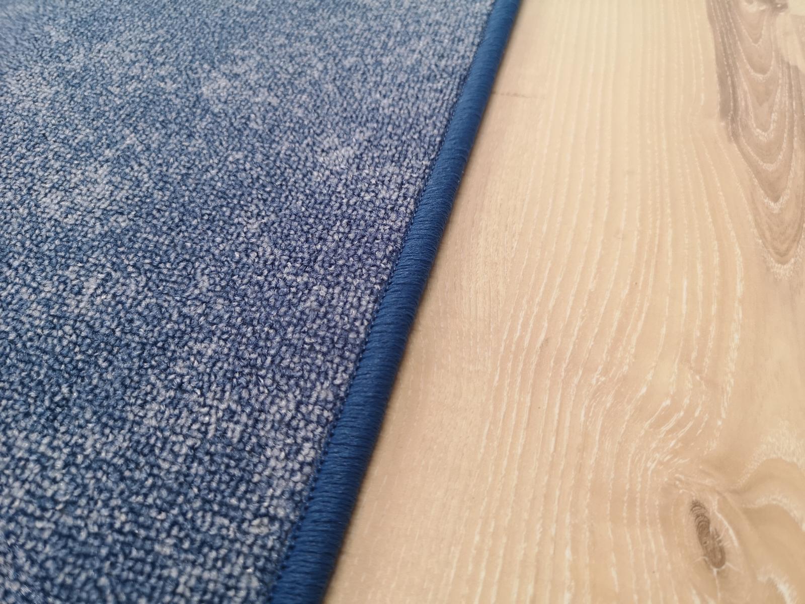 Teppich Spry umkettelt Blau, nach Maß – janning-shop