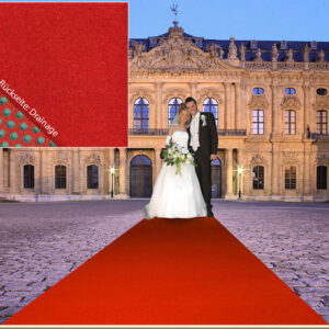 Hochzeitsteppich VIP Premium Velours, Farbe ferrarirot