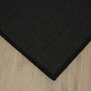 Sisalteppich umkettelt, Farbe schwarz