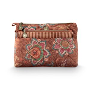 Pip Studio Caryn Cosmetic Bag Combi Mumbai Morning braun 1