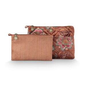 Pip Studio Caryn Cosmetic Bag Combi Mumbai Morning braun 2