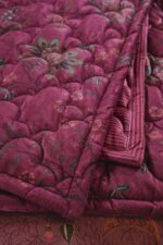 Pip Studio Mumbai Morning Velvet Quilt Dunkelrosa 150 x 200 cm 3